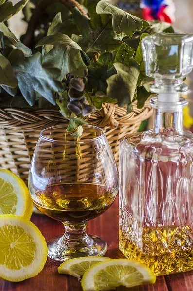 Cognac och citron — Stockfoto