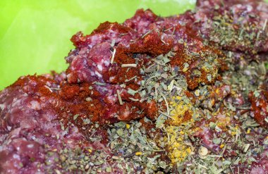 Kıyma, kıyma, kıyma, ev yapımı sosis, kıyma arkaplan.