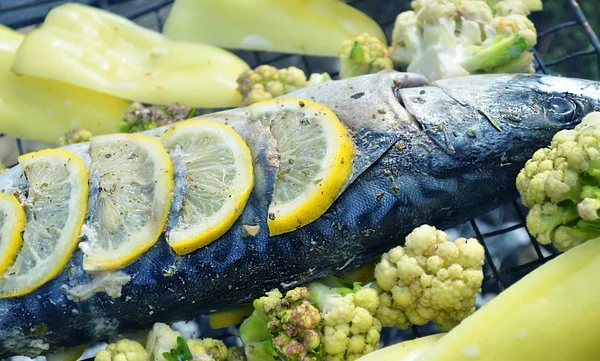 uskumru Marine sebze ile balık 