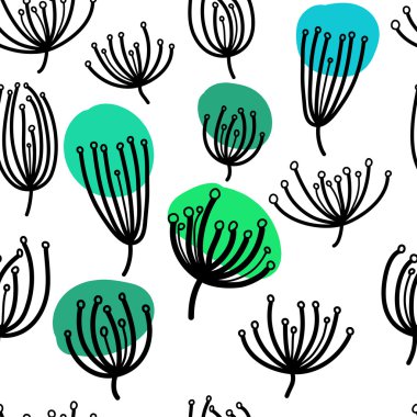 Arka plan ile dill. Rezene ile Seamless Modeli.