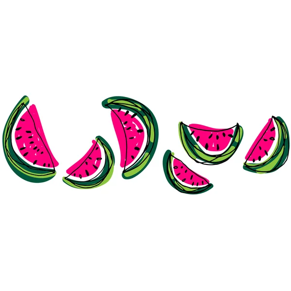 Watermelon slice background — Stock Vector