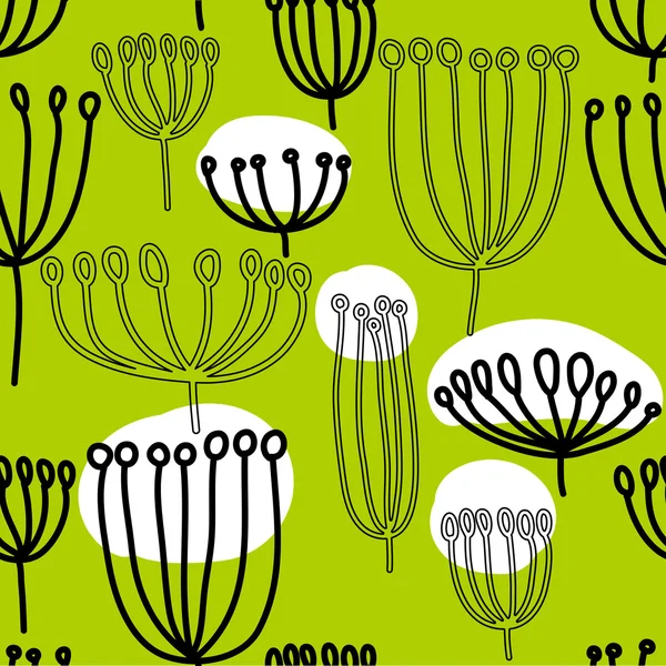 Karahindiba ile arka plan. Blowballl ile Seamless Modeli.