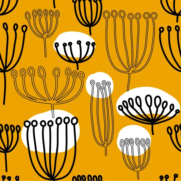 Karahindiba ile arka plan. Blowballl ile Seamless Modeli.