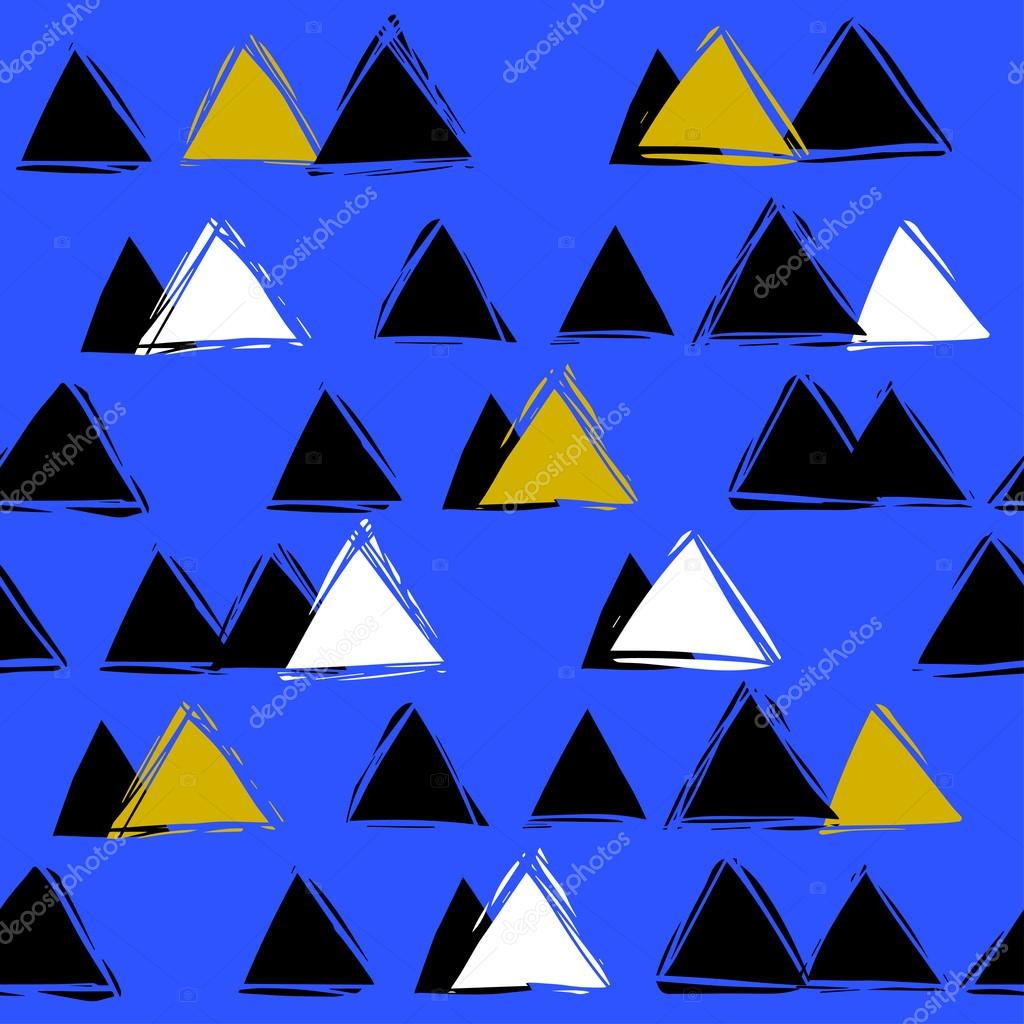 Scandinavian style. seamless abstract pattern with triangles. Mountain landscape