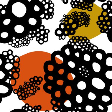 İskandinav tarzı. Polka dot. Soyut molekülleri.