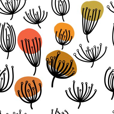 Arka plan ile dill. Rezene ile Seamless Modeli.