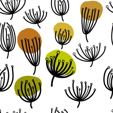 Arka plan ile dill. Rezene ile Seamless Modeli.