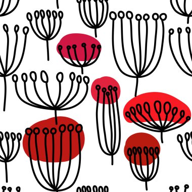 Karahindiba ile arka plan. Blowballl ile Seamless Modeli