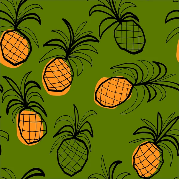 Radar ananas ile Seamless Modeli — Stok Vektör