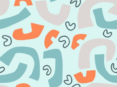 Rastgele düzenlenmiş noktalarla elle çizilmiş soyut desen 