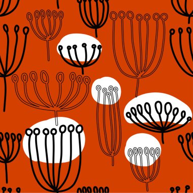 Karahindiba ile arka plan. Blowballl ile Seamless Modeli.