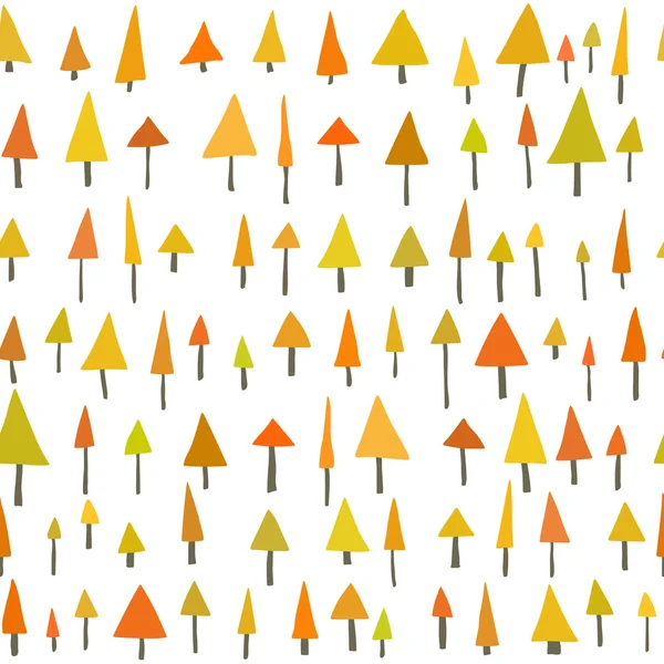 Patrón inconsútil del árbol del pino del triángulo del vector — Vector de stock
