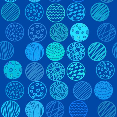 El çizilmiş daireler ile seamless modeli