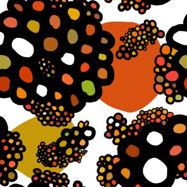 İskandinav tarzı. Polka dot. Soyut molekülleri.