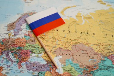 Bangkok, Tayland 10 Aralık 2023 Rus haritası..