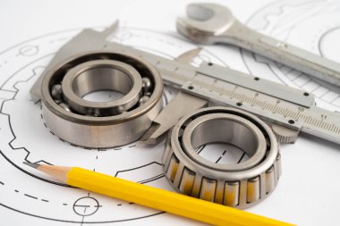 Metal top bermanlı mühendislik ve hassas aletler, mekanik endüstriyel.