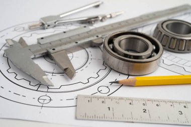 Metal top bermanlı mühendislik ve hassas aletler, mekanik endüstriyel.