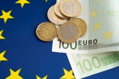 Euro nakit para, finansman ekonomik bankacılık ticaret döviz piyasası.