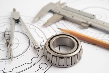 Metal top bermanlı mühendislik ve hassas aletler, mekanik endüstriyel.