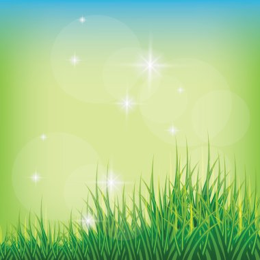 Vektör çizim: Yeşil çim arka plan