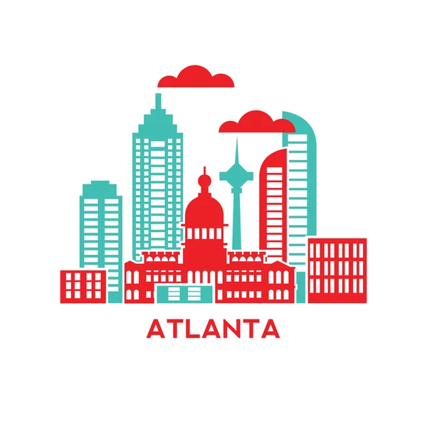 Atlanta skyline cidade — Fotografia de Stock