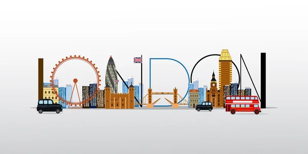 London City букв. Векторні ілюстрації — стоковий вектор