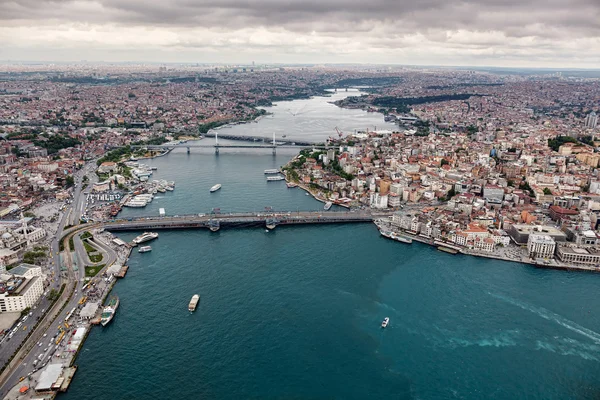 Malowniczy widok z lotu ptaka w Stambule — Zdjęcie stockowe