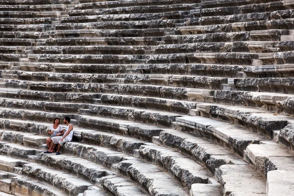 在 Antalia Aspendos 圆形剧场 — 图库照片