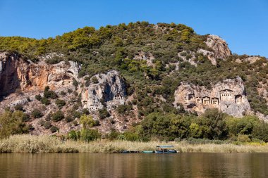 Dalyan Türkiye 'deki Lycian mezarları