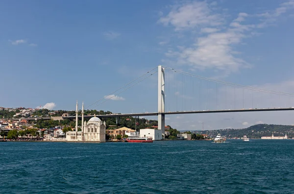 Ortakoy Mecidiye Mešita Bosphorus Most — Stock fotografie