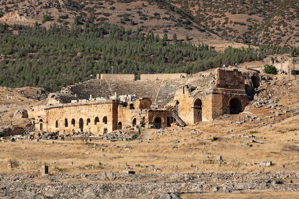 Anfiteatro Cidade Antiga Hierápolis Denizli Turquia — Fotografia de Stock