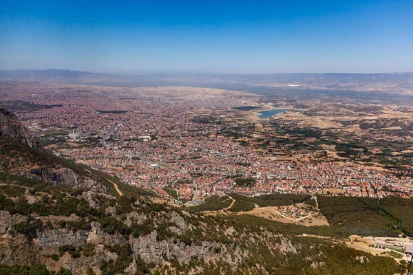 Denizli Turquía Septiembre 2021 Vista Panorámica Ciudad Denizli Desde Teleférico — Foto de Stock