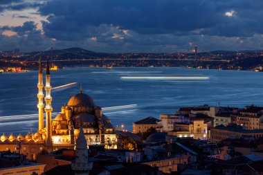 Picturesque view of Bosphorus Bridge clipart