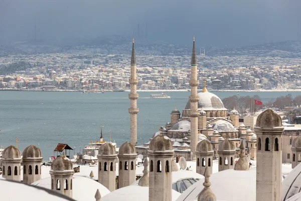 Nuova moschea in inverno — Foto Stock