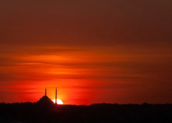 Masjid siluet Istanbul — Stok Foto