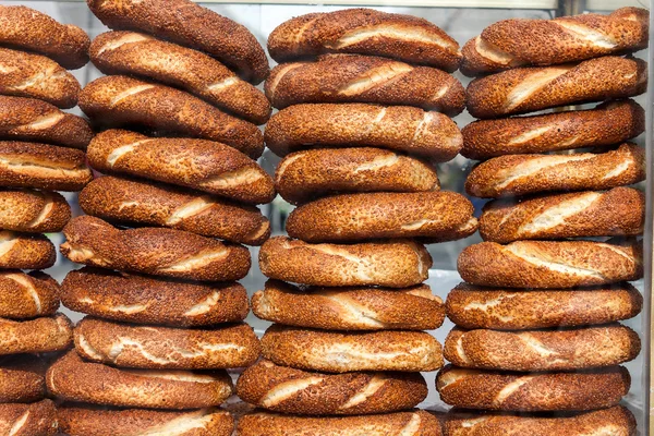 Reihen türkischer Bagels — Stockfoto