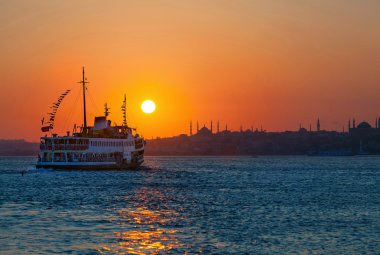 Passenger Ferry in the Bosphorus clipart
