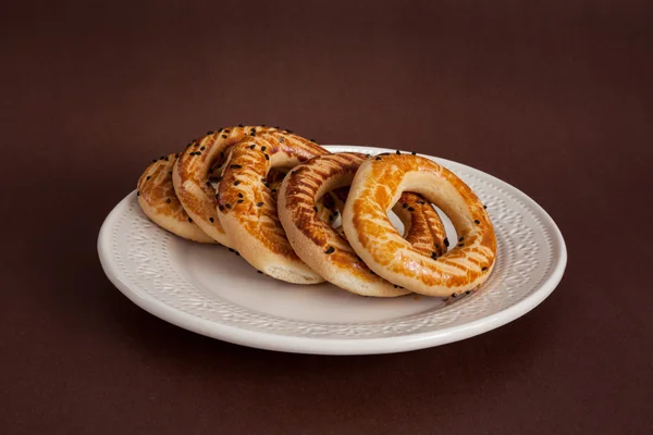 Türkische Bagels (kandil simiti)) — Stockfoto