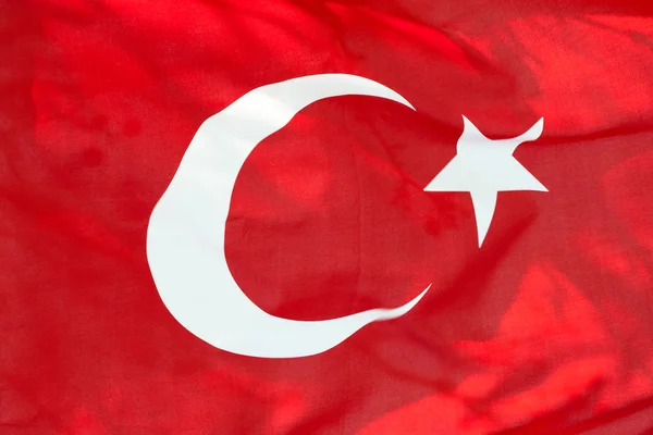 Wellige türkische Flagge — Stockfoto