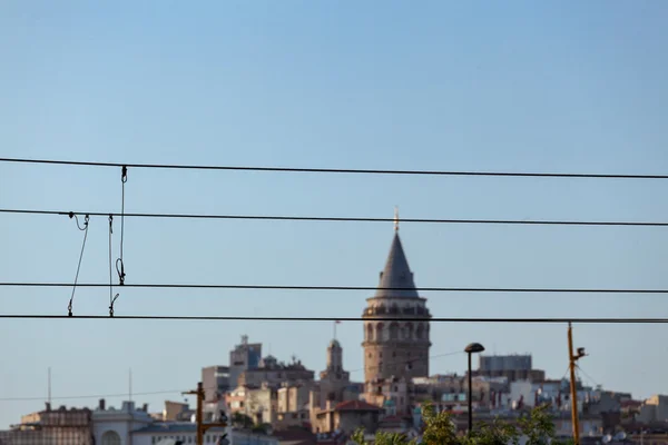 Torre Galata y paisaje urbano de Estambul — Foto de Stock