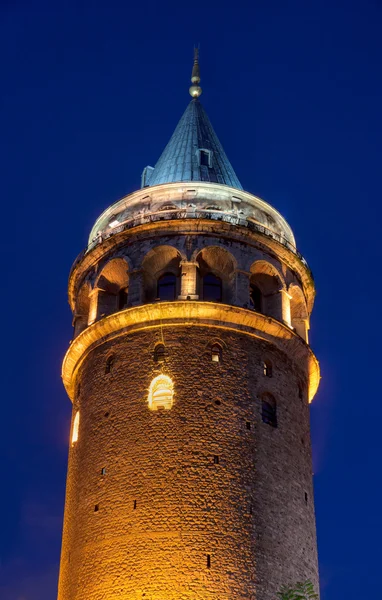 Galata toren met verlichting — Stockfoto