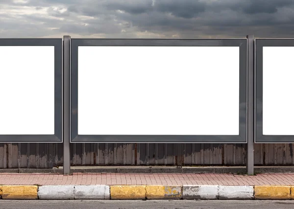 Banner al aire libre en blanco — Foto de Stock