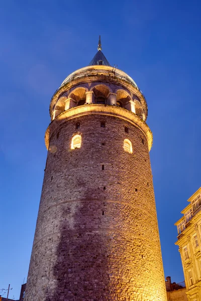 Galata-torony, a megvilágítás — Stock Fotó