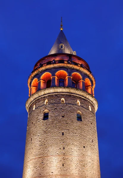 Torre de Galata com iluminação — Fotografia de Stock