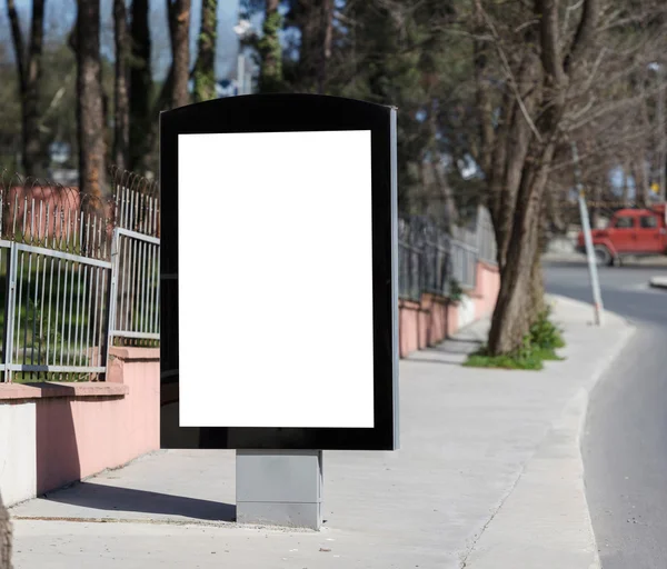 Banner al aire libre en blanco —  Fotos de Stock