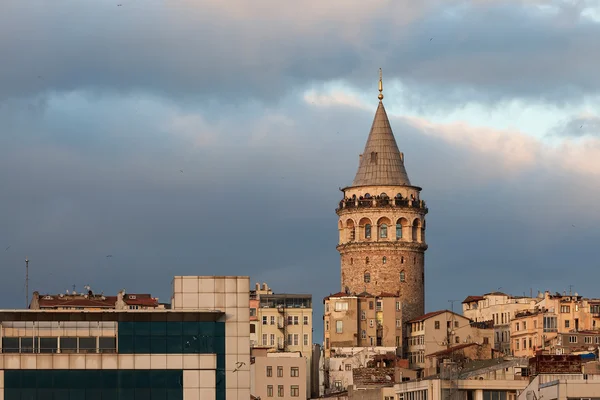 Galatská věž a Istanbulu panoráma — Stock fotografie