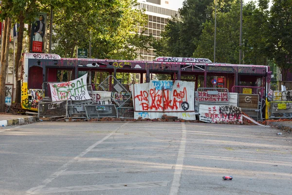 Barrikade gegen die Polizei — Stockfoto