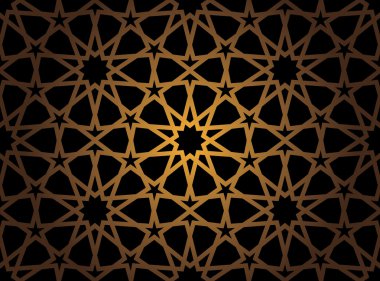 Islamic seamless golden pattern clipart