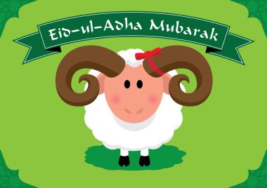 Sevimli koyun İslam desen