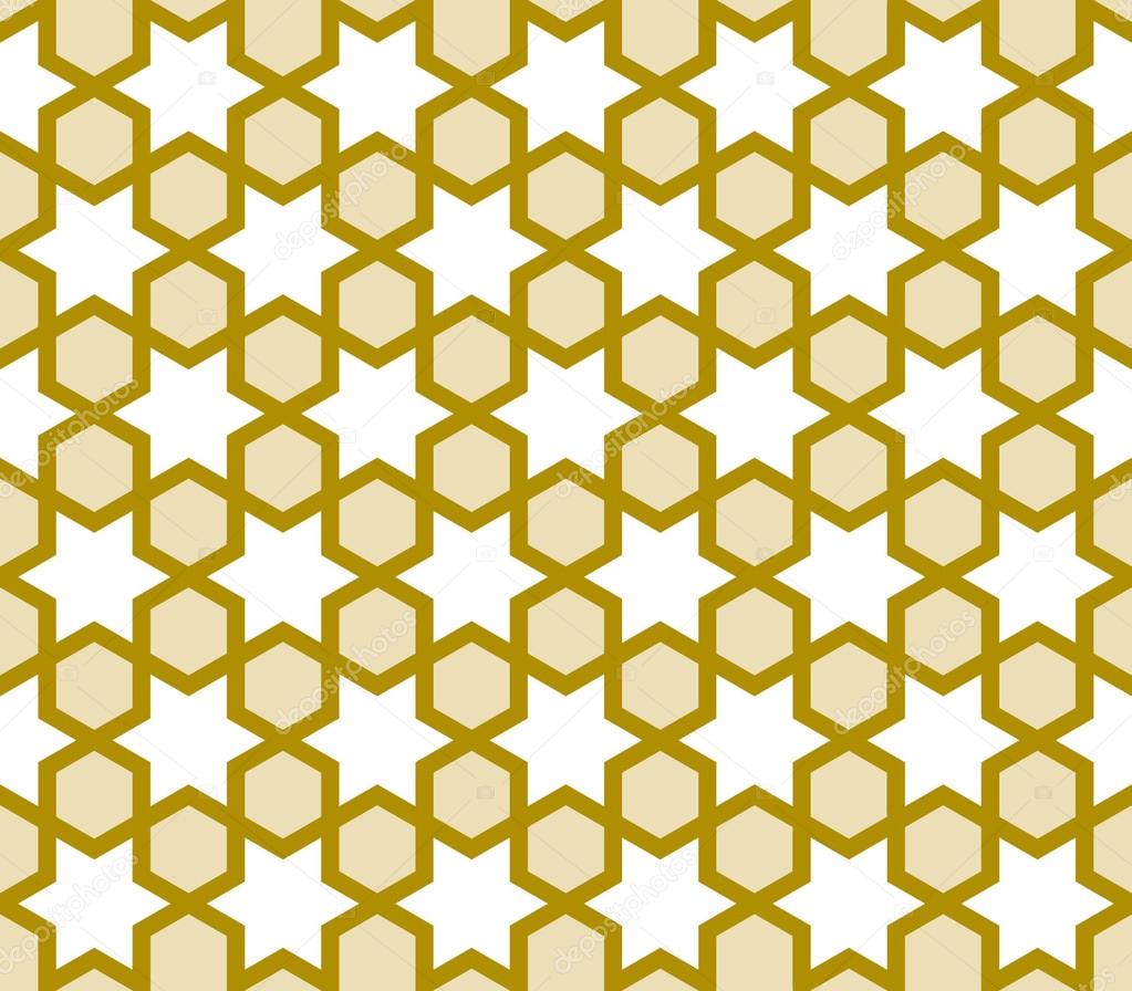 Islamic seamless golden pattern